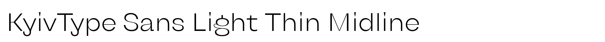 KyivType Sans Light Thin Midline image